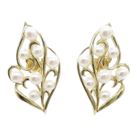【二手名牌BRAND OFF】TASAKI 田崎 【再降價】珍珠 18黃K金 夾式 耳環