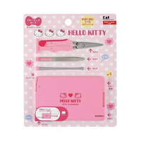 【震撼精品百貨】Hello Kitty 凱蒂貓 kitty 美容工具組附收納盒(日本製)-粉#27377 震撼日式精品百貨