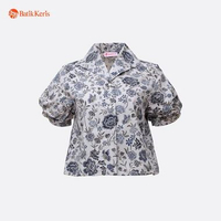 Batik Keris Blouse Batik Lengan Pendek Motif Sekar Kinanthi S Beige