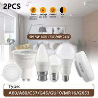 2PCS Led Spotlight GU10 MR16 AC100-240V 7W Downlight Bulb E27 E14 Spot GU5.3 GU10 Lamp Lighting Indoor Home Decoration Bombillas