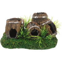 Wine Barrel Resin Fish Tank Ornament Aquarium Hideout Cave for Fish and Shrimp Breeding Hollow Decor