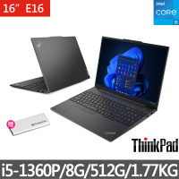 【ThinkPad】送250G外接SSD硬碟★16吋i5商用筆電(E16//i5-1340P/8G/512G/Non-OS)