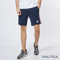 【NAUTICA】運動風休閒刷毛短褲(海軍藍)