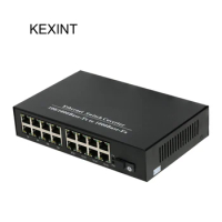 KEXINT 16 Port Media Converter Ethernet Order Fiber Media Converters Fiber Network Media Converter FTTH