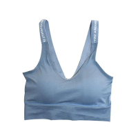 Bra sport Wanita yoga bh Polos olahraga Tanpa Kawat Nyaman 044