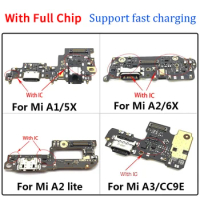 New For Xiaomi Mi A1 A2 lite A3 5X 6X CC9E USB Power Charging Connector Plug Dock Port Mic Flex Cable Board For Redmi 6 Pro