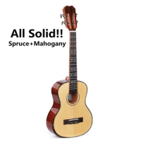 Full Solid Spruce Ukulele Mahogany Concert Tenor 23 26 Inch Electric Acoustic Guitar Ukelele 4 Strings Guitarra Picea Asperata