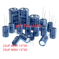 (10PCS) 22UF/33UF 400V 13*20 Chengx direct insertion aluminium electrolytic capacitor 22UF/33UF 400V 13*20
