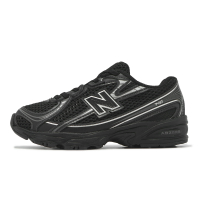 New Balance NB 休閒鞋 740 中童 寬楦 黑 金屬銀 支撐 拼接 小朋友 運動鞋 NB PZ740BM-W