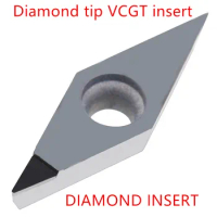 Vcmt110304 diamond cnc carbide insert VCGT VCMW110308 VCMT insert PCD Internal turning tools cutter for lathe aluminum wood 1pc