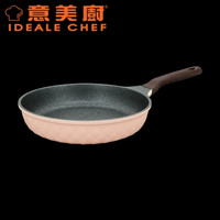 Ideale Chef 意美廚  IC17628F 韓國製 CRYSTAL II 鋼化鑄鋁鈦塗層易潔單柄煎鍋 28cm 粉紅色 香港行貨