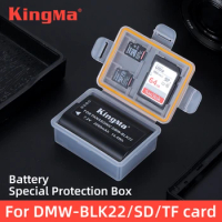 KingMa DMW-BLK22 Plastic Battery Holder Storage Box Battery Case for Panasonic Lumix DC-S5 S5K GH5M2 Camera BLK22 Battery