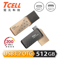 TCELL冠元 Type-C USB3.2 512GB 雙介面OTG大正浪漫隨身碟