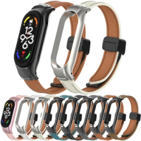 For Xiaomi Band 7 Strap Leather For Xiaomi Mi Band 6 5 Bracelet Mi band 4 3 Wristbands New Style Strap Bracelet
