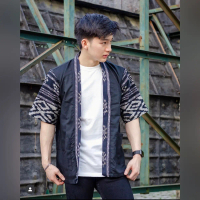 keishan.id - Outer kimono tenun unisex asli handmade outer pria wanita cocok untuk semua acara Jaket