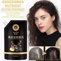 Polygonum Multiflorum Shampoo White To Black Shampoo Black Shouwu Nourishing Shampoo Hair Care Anti-Hair Loss Damaged Repair