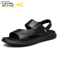 Camel Active 2021 Men's Sandals Genuine Leather Summer Shoes New Beach Men Casual Shoes Outdoor Sandals for Man Plus Size 38-44
