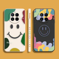 Smiling Face Happy Phone Case For Huawei MATE 10 20 20X 30 40 50 P20 P30 P40 P50 P60 PRO PLUS Colour Liquid Case Cover Funda