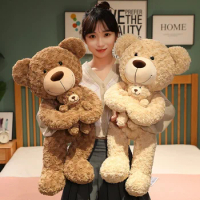 50/70/90CM Big Teddy Bear Plush Doll Pillow Funny Mother &amp; Kids Bear Toy Stuffed Soft Animal for Baby Girlfriend Birthday Gifts