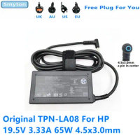Original TPN-LA08 65W AC Adapter Charger TPN-CA07 For HP 913691-850 19.5V 3.33A Laptop Power Supply Adapter