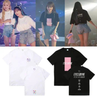 IZONE concert EYES ON ME Peripheral Support T-shirt y2k Woman clothing Kpop Short sleeve round neck Top loose Cotton summer tops