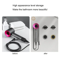 Wall Mounted Hair Dryer Holder For Dyson Laifen Aluminum Magnetic Nozzle No-punching Bathroom Accessories Blower Holder Shelf