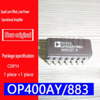 New original spot OP400AY/883 OP400 specializes in AD encapsulation DIP-14 IC QUAD OP-AMP, 270 uV OFFSET-MAX, 0.5 MHz BAND WIDTH