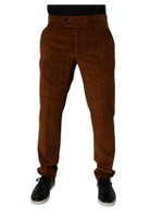 Mens Corduroy Pants Size 48 EU Brown