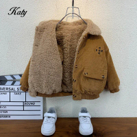 Extra thick velvet lined jacket for children, new fashion style children's clothing, handsome boy's 