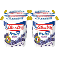 【Elle&amp;Vire 愛樂薇】法國 水果優格 藍莓 125g x4杯(水果優格 藍莓)
