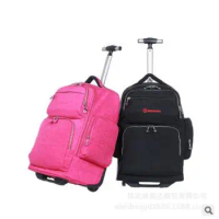 Travel trolley Rolling bag Men Oxford Travel trolley Luggage wheeled Rolling Backpack Unisex Business luggage suitcase on wheels