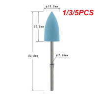 1/3/5PCS Milling Cutter for Manicure Silicone Nail Drill Bit Rubber Machine Accessories Nail Bits Buffer Polisher Grinder