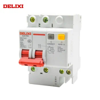DELIXI Leakage protection circuit breaker MCB RCBO DZ47SLE 6KA 2P 230AC type C 6A 10A 16A 20A 25A 32A 40A 50A 63A