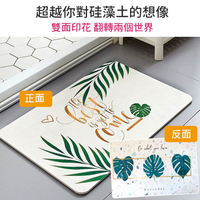 🌞珪藻土 北歐插畫風雙面印花加大加厚硅藻土地墊60*39cm 防潮墊 吸水地墊 浴室踏墊 居家裝飾【DNA019】收納