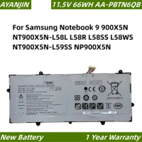 AA-PBTN6QB 11.5V 66Wh Laptop Battery For Samsung Notebook 9 900X5N NT900X5N-L58L L58R L58SS L58WS NT900X5N-L59SS NP900X5N
