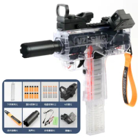 Electric UZI-SMG Toy Gun Auto Shooting CS Fighting Game Airsoft Bullets Foam Children Air Guns Pistol Dart For Kids Gift