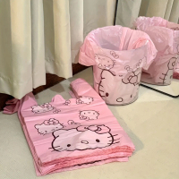 Túi nhựa áo vest mèo KT, 20 chiếc, túi tote màu hồng, túi quà, túi lưu trữ, túi rác, đồ dùng gia đìn
