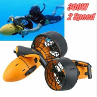 Electric Underwater Scooter 300W Waterproof Water Sea Dual Speed Propeller Diving Scuba Scooter Water Sports Outdoor Equipment