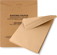 200 Pcs Parchment Paper Baking Sheets 9"x13" Precut Non-Stick Baking Parchment Paper Sheets Bun Shee