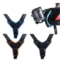 Motorcycle Helmet Strap Mount For Gopro Hero 11 10 9 8 7 6 5 4 3 Yi Action Sports Camera Mount Full Face Holder Accessories