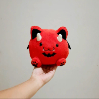 Boneka Maruneko Devil Original Club Cat Size 20 cm/ Boneka Kucing