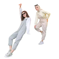 Overall Jumpsuit Baju Kodok Wanita Remaja Kekinian Katun Polos Korean Style Cewek Casual Panjang Dew