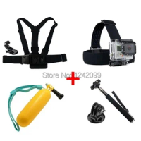 Accessorie Floating Hand Grip Handheld Monopod Chest Strap+Head Strap For Xiaomi Yi Mijia Gopro Hero 98765 SJCAM SJ8/10 EKEN H9