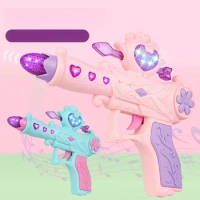Baby Toy Guns Model Pistol with Sounds Lights Shaking Safe Plastic Heart Shape Pink Flashing Simulation Guns for Girls Children