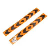uxcell 2Pcs Orange Black Arrow Pattern Car Reflective Sticker Safety Warning Tape Decal