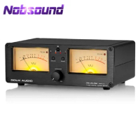 Nobsound Dual Analog VU Meter DB Panel Display 2-way Amplifier / Speaker Audio Switcher Box Selector Music Spectrum Visualizer
