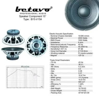 Speaker Komponen betavo 15 inch B15 V154 voice coil 4 inch