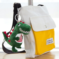 毛絨恐龍玩偶鑰匙扣掛件汽車鏈圈環可愛公仔男女個性創意書包掛飾