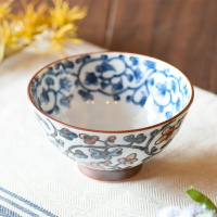 日式唐草中平茶碗 日本製 送禮 茶碗 餐碗 飯碗