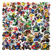 60Pcs/Set Classic Game Super Mario Stickers Toys Mario Kart Graffiti Decals Laptop Luggage Skateboard Waterproof Sticker Kid Toy